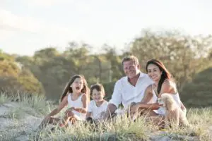https://pixabay.com/photos/family-love-parenthood-vacation-6475821/ Smiling family at the beach